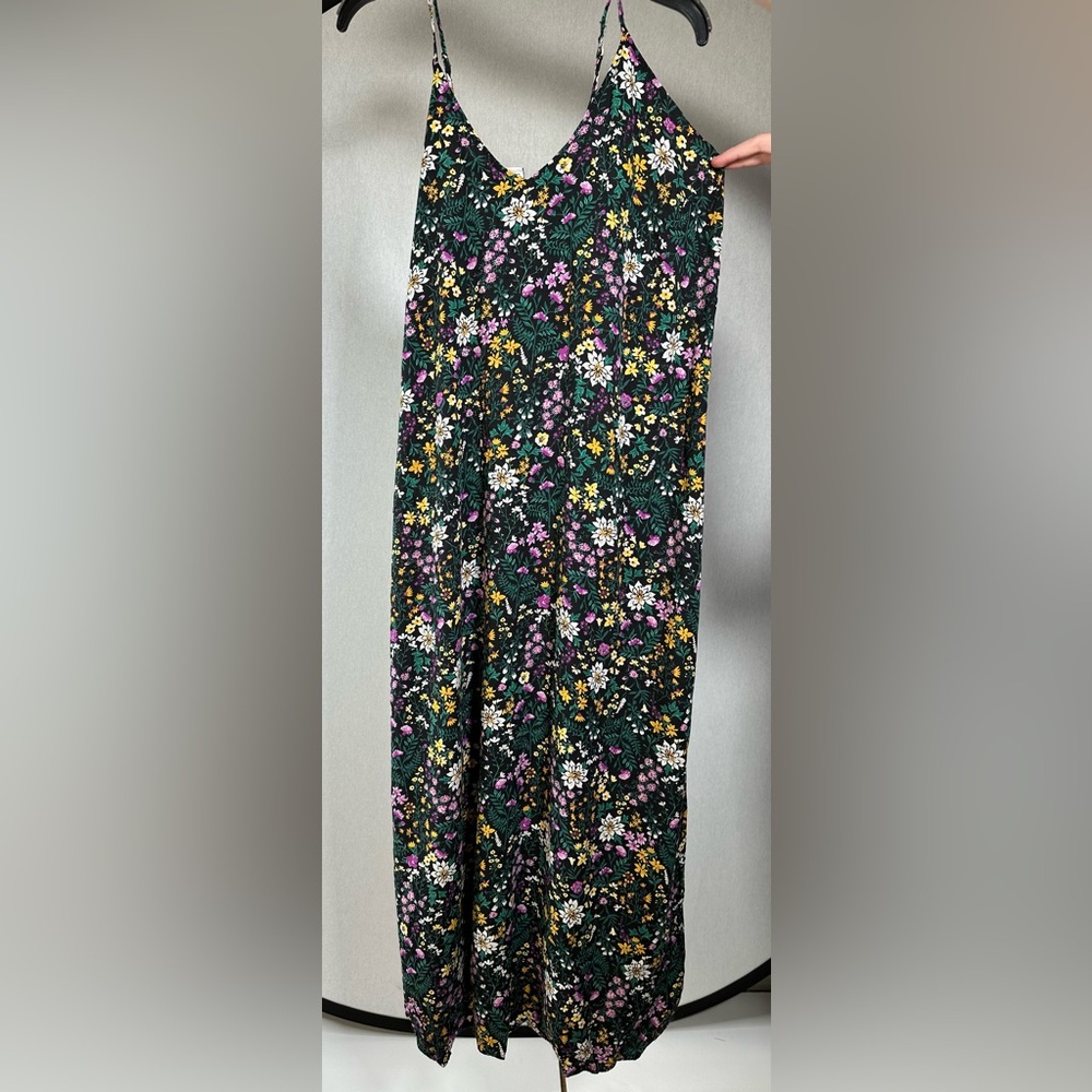 Old Navy Dress Spaghetti Straps Wild Flower Print